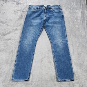 Flint And Tinder Jeans Mens 32x32 Blue Slim Fit Tapered Leg 100% Cotton Denim